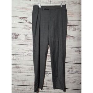 Michael Strahan Mens Charcoal Gray Wool Blend Dress Pants 34W x 34L